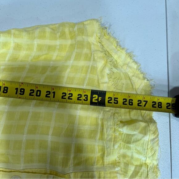 Free People Loveland Button Up Shirt Citron Yellow - Picture 5 of 5